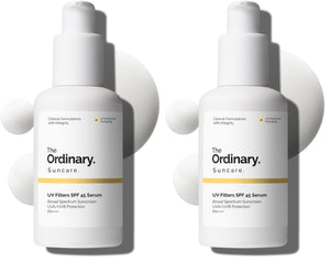 UV Filters SPF 45 Serum Sunscreen for Face, Lightweight Hydrating Broad-Spectrum Sunscreen, UVA/UVB Protection, Non-Comedogenic, No White Cast, 2 Fl Oz