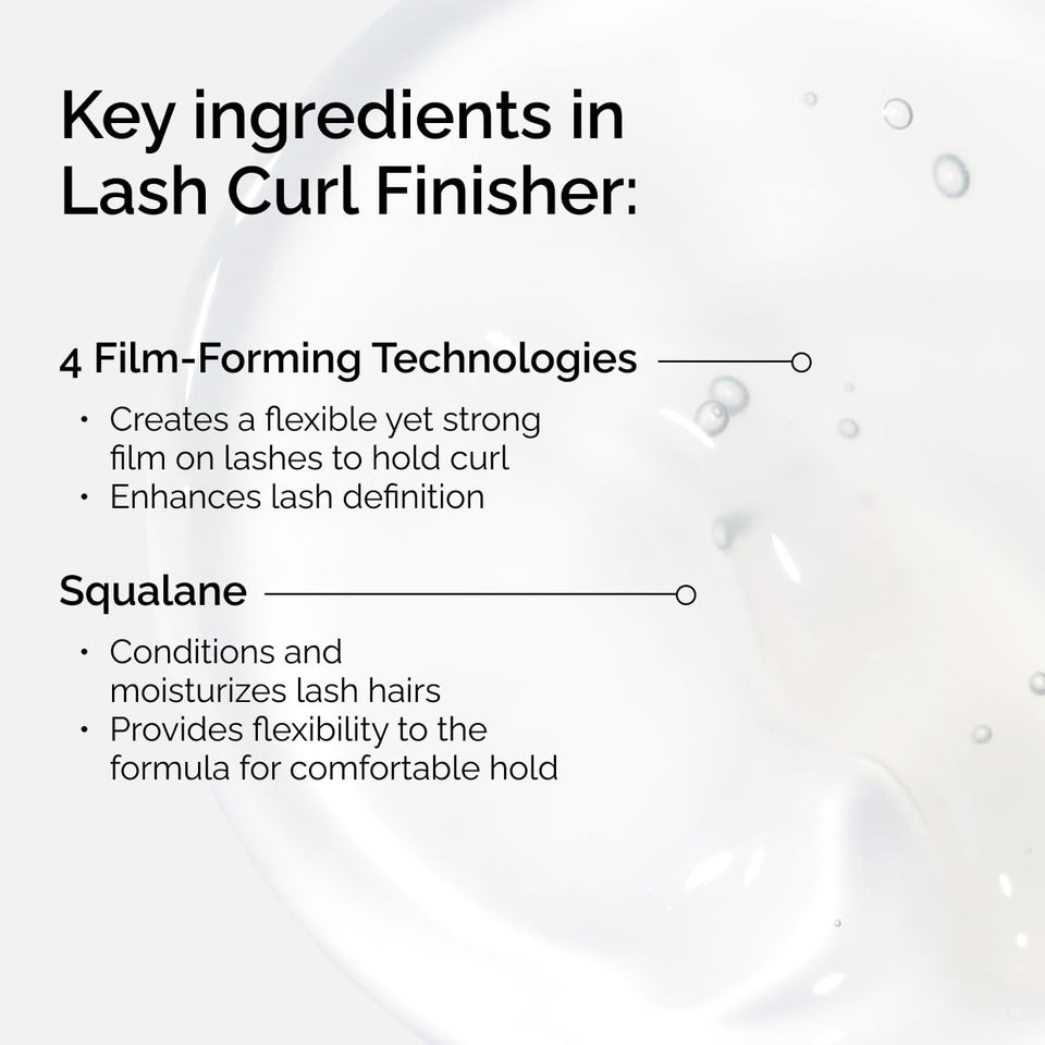 Lash Curl Finisher, Clear Lash Styling Gel with Squalane to Set