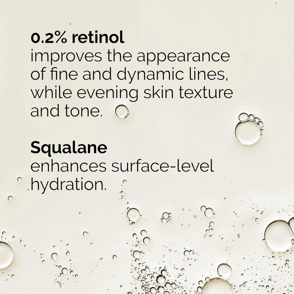 Retinol 0.2% in Squalane, Gentle Retinol Serum