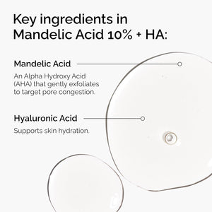 Mandelic Acid 10% + Hyaluronic Acid, Gentle Exfoliating Serum