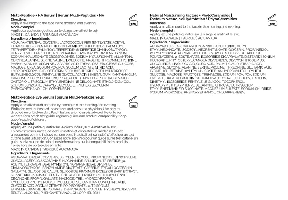 Age Support Set - 3-Step Anti-Aging Skin Regimen with Multi-Peptide + HA, Multi-Peptide Eye Serum, and Natural Moisturizing Factors + PhytoCeramides | Skincare Set